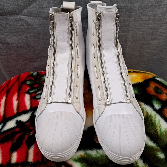 Y-3 Adidas Yohji Yamamoto Pro Zip Weiß High Top Sneakers CG3183 Size 9 Men - Picture 3 of 15